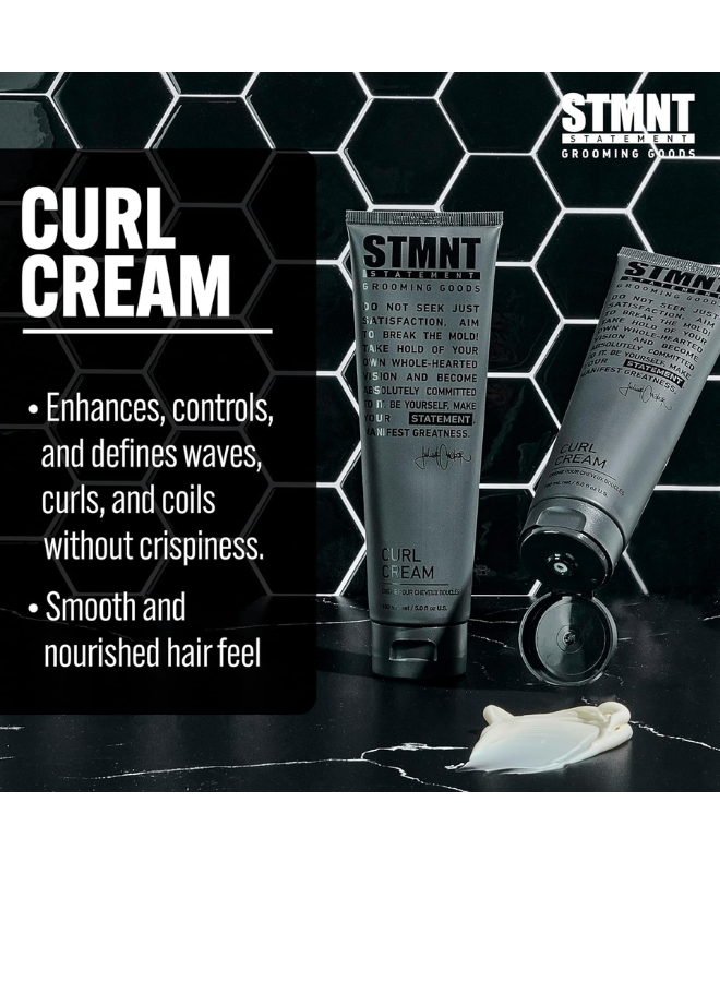 STMNT Grooming Goods Curl Cream, 150ml – Curl Definition & Frizz Control