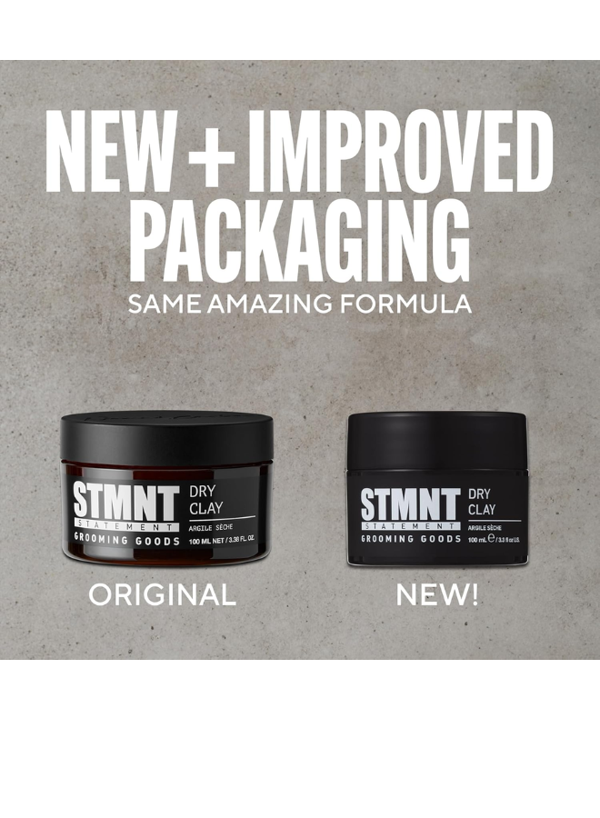 STMNT Grooming Goods Dry Clay, 3.38 oz – Extra Matte Finish & Strong Hold