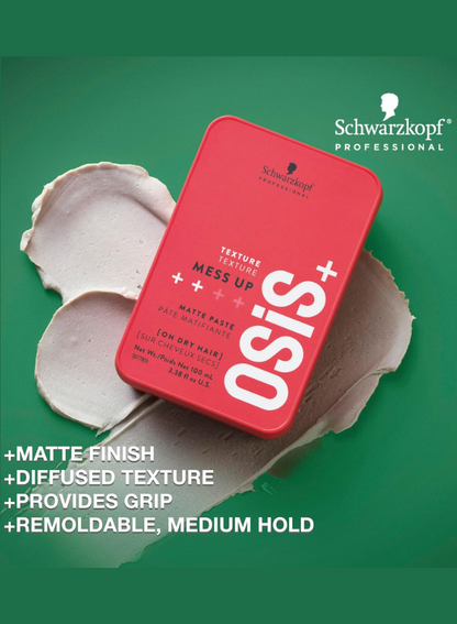 Schwarzkopf Professional OSiS+ Mess Up Matte Paste - MTMBEAUTY
