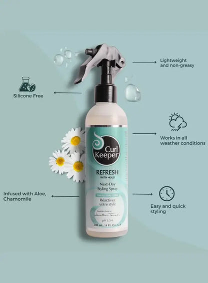 Curl Keeper - Refresh (with hold) Styling Spray 8oz - MTMBEAUTY